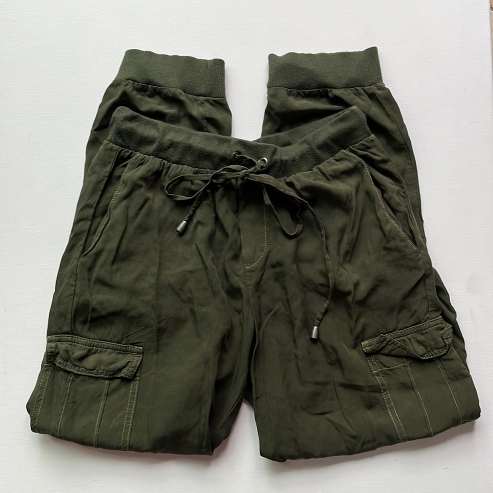Splendid Olive Green Fitted Joggers